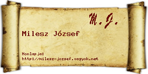 Milesz József névjegykártya
