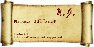 Milesz József névjegykártya