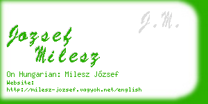 jozsef milesz business card